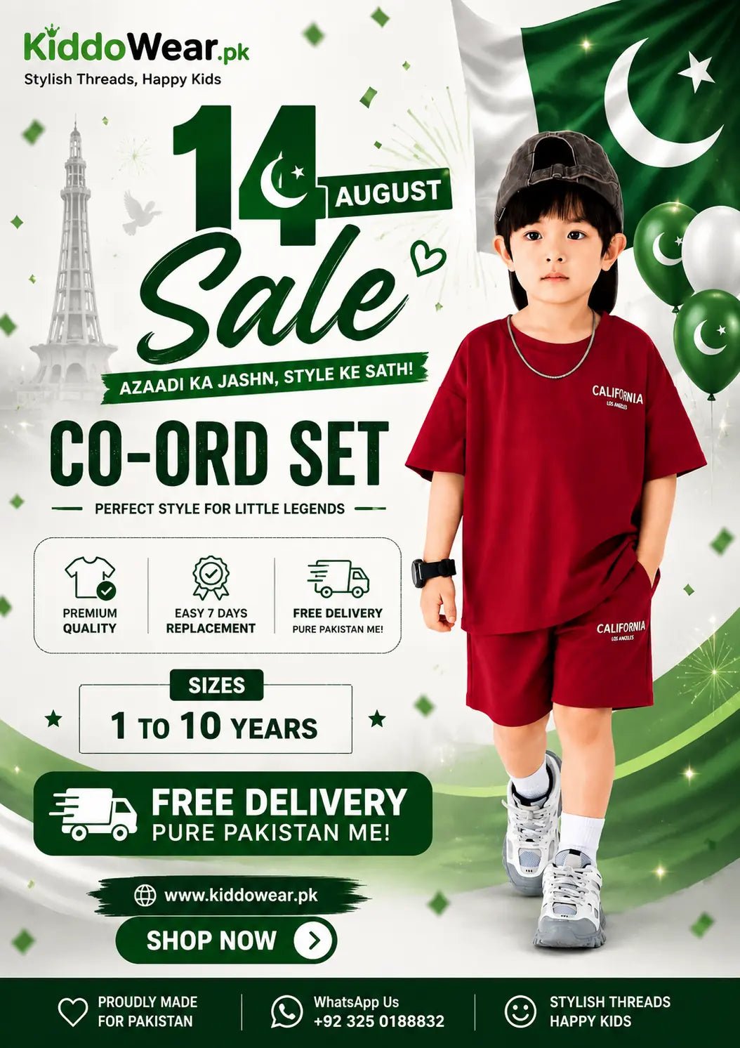 Kids Premium 3-Piece Co-Ord Set – 14 August Sale 🇵🇰 - Kiddo Wear