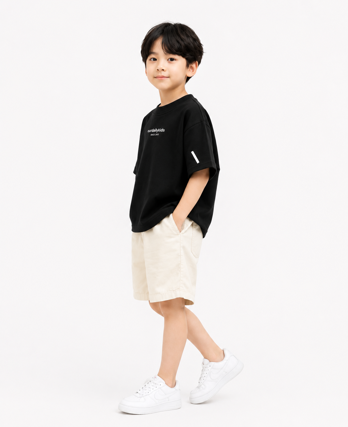 Kiddo Wear Black Oversized T-Shirt & Shorts Set for Boys | Premium Summer Co-Ord Set (1-10 Years)